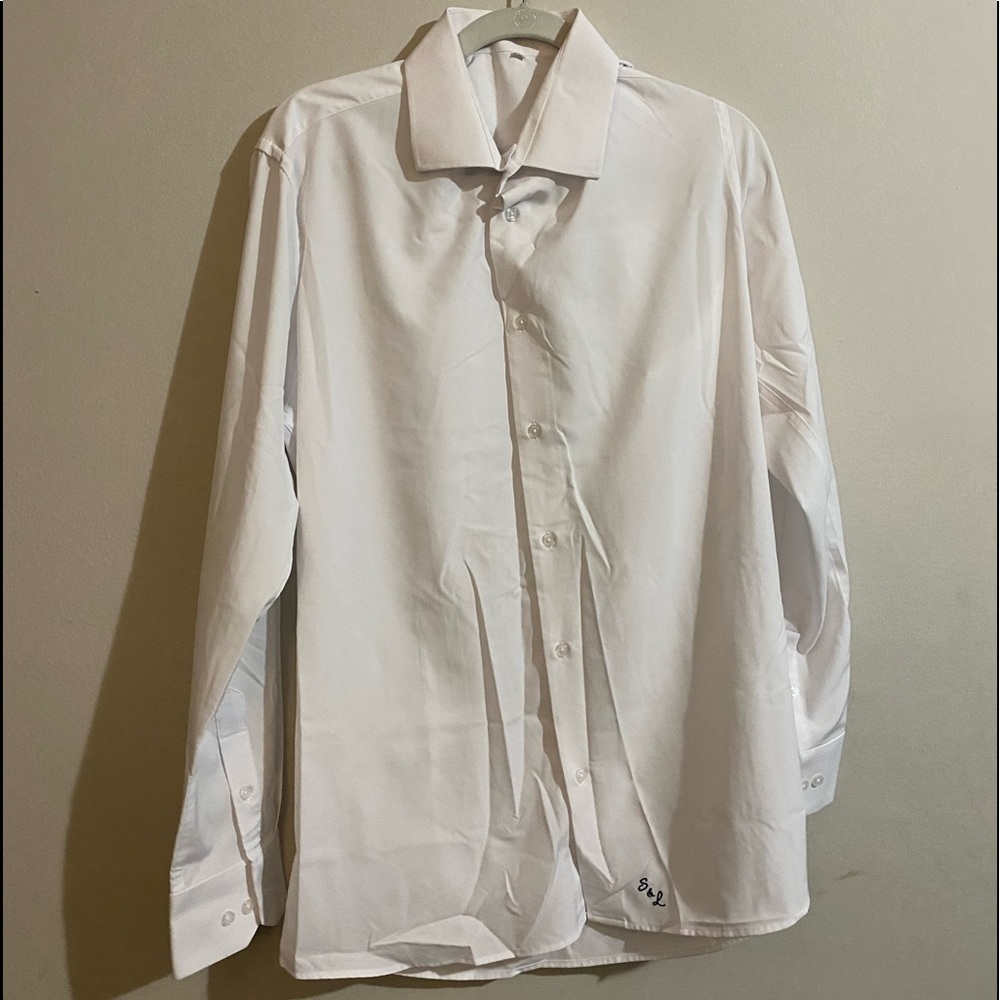 White mens button up shirt